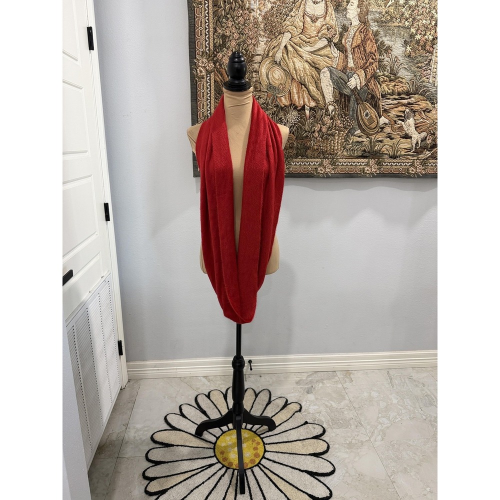 Cejon Scarf Womens One Size Red‎ Infinity Loop Soft Acrylic Knit Winter